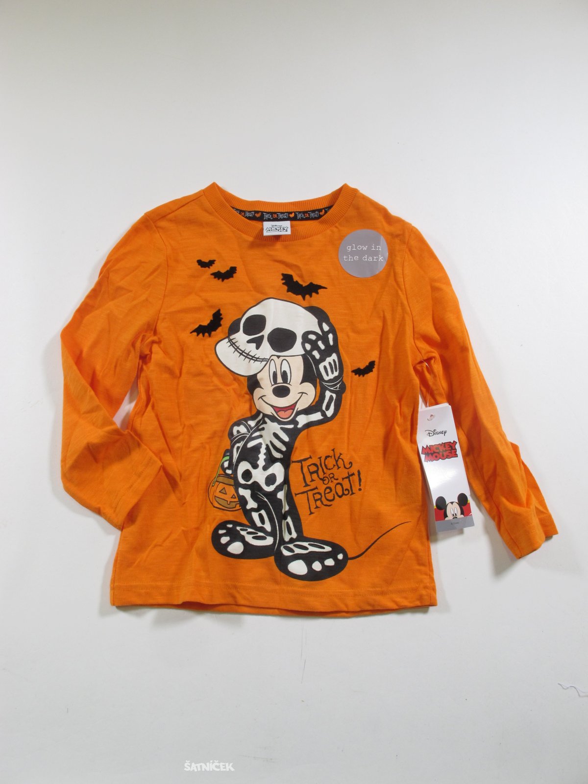 Oranžové triko Mickey outlet