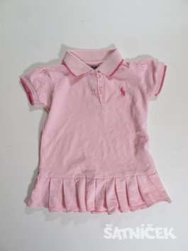Triko -šaty růžové pro holky secondhand