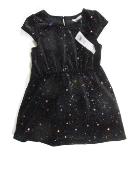 Šaty pro holky sametové  s hvězdičkam outlet 