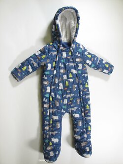 Zimní obrázková modrá kombinéza pro kluky secondhand Zimní obrázková modrá kombinéza pro kluky secondhand