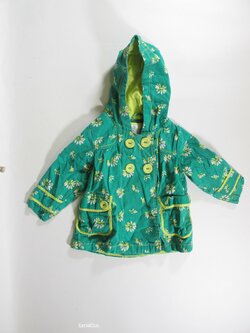 Bunda zelená pro holky s kytkami secondhand Bunda zelená pro holky s kytkami secondhand