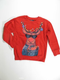 MIkina červená vánoční pro kluky secondhand MIkina červená vánoční pro kluky secondhand