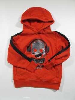 Oranžová mikina s obrázkem second hand Oranžová mikina s obrázkem second hand