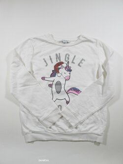 Bílá mikina s jednorožcem second hand Bílá mikina s jednorožcem second hand