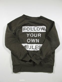 Zelená mikina s nápisem second hand Zelená mikina s nápisem second hand