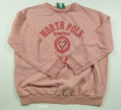 Růžová mikina s nápisy pro holky secondhnd Růžová mikina s nápisy pro holky secondhnd