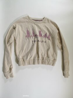 Mikina pro holky světlá  crop secondhand