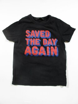 Černé triko s nápisy secondhand Černé triko s nápisy secondhand