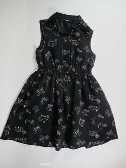 Obrázkové šaty pro holky černo růžové secondhand Obrázkové šaty pro holky černo růžové secondhand