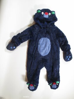 Zimní kombinéza pro kluky modrá chlupatá secondhand Zimní kombinéza pro kluky modrá chlupatá secondhand