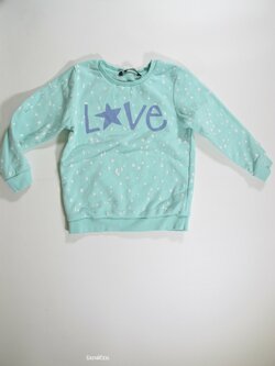 Mikina pro holky bílo zelenkavá secondhnad Mikina pro holky bílo zelenkavá secondhnad