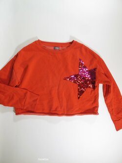Mikina pro holky oranžová ,crop secondhnad Mikina pro holky oranžová ,crop secondhnad