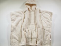 Fleesová mikina-pončo pro holky světlá 