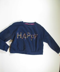 Mikina pro holky crop modrá secondhand Mikina pro holky crop modrá secondhand