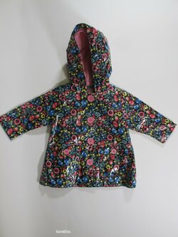 Pogumovaná bunda pro holky  s kytkami secondhand