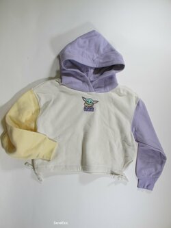 Smetanovo fialková mikina pro holky, crop  secondhand