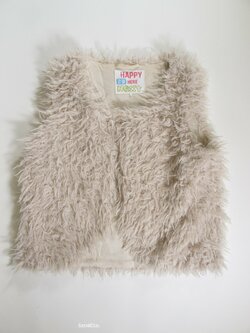 Vesta chlupatá pro holky světlá secondhand Vesta chlupatá pro holky světlá secondhand