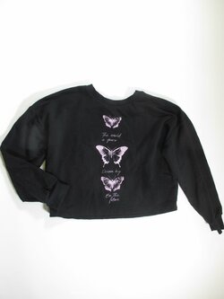 Mikina pro holky černá crop secondhand Mikina pro holky černá crop secondhand