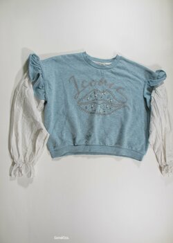 Mikina pro holky s látkovými rukávy secondhand