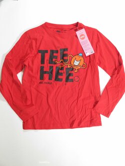 Triko dl.rukáv pro kluky červené outlet Triko dl.rukáv pro kluky červené outlet