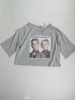Triko pro holky šedé crop secondhand Triko pro holky šedé crop secondhand