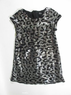 Šaty pro holky černo stříbrné secondhand Šaty pro holky černo stříbrné secondhand