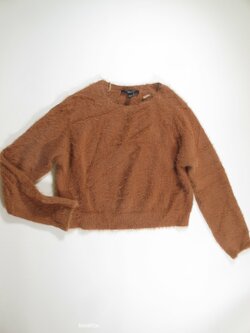 Svetr hnědý pro holky chlupatý secondhand Svetr hnědý pro holky chlupatý secondhand