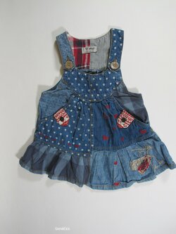 Modré džínové šaty na ramínka  secondhand