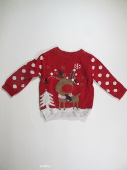 Svetr červeno bílý vánoční pro holky secondhand Svetr červeno bílý vánoční pro holky secondhand
