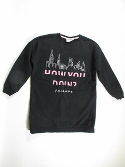 Mikina pro holky černá delší secondhand Mikina pro holky černá delší secondhand