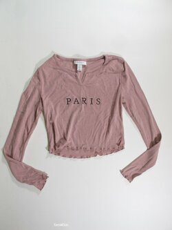 Triko d.rukáv starorůžové crop secondhand Triko d.rukáv starorůžové crop secondhand