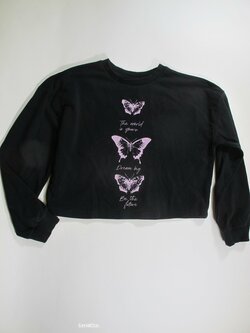 Černá mikina pro holky crop secondhand Černá mikina pro holky crop secondhand