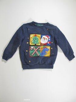 Mikina modrá vánoční pro kluky secondhand Mikina modrá vánoční pro kluky secondhand