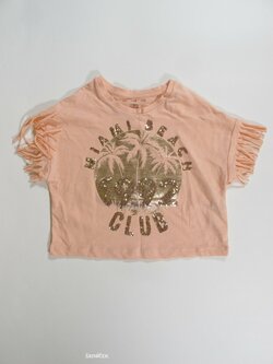 Triko pro holky růžové crop secondhand Triko pro holky růžové crop secondhand