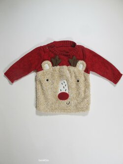 Vánoční svetr červený secondhand