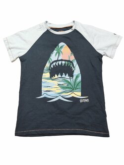 Triko černo-šedé pro kluky s obrázkem kr. rukáv secondhand Triko černo-šedé pro kluky s obrázkem kr. rukáv secondhand