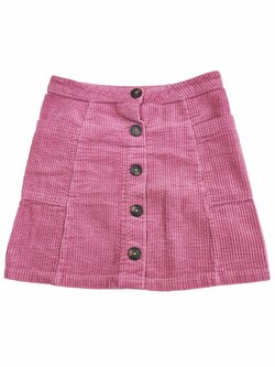 Manšestrová růžová sukně s knoflíky secondhand Manšestrová růžová sukně s knoflíky secondhand