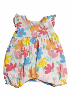 Overal krátký letní s květinami pro holky secondhand