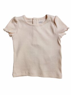 Meruňkové krátké triko žebrované pro holky outlet Meruňkové krátké triko žebrované pro holky outlet