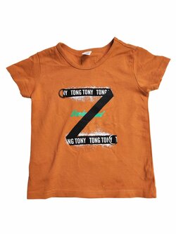 Triko krátké oranžové s potiskem pro kluky secondhand Triko krátké oranžové s potiskem pro kluky secondhand