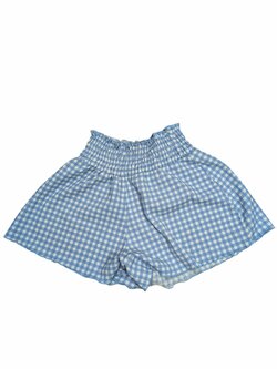 Kraťasy pro holky modro-bílé kostičkované secondhand Kraťasy pro holky modro-bílé kostičkované secondhand
