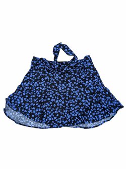 Kraťasová sukně černá s květinami secondhand