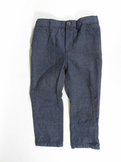 Modré kalhoty jemný pruh   pro kluky secondhand