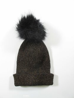 Zimní čepice  zlato černá  pro holky secondhand