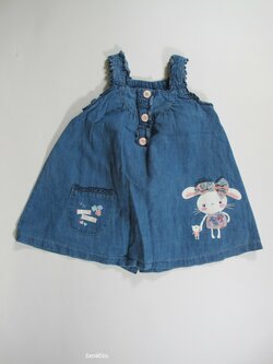 Modré džínové šaty na ramínka secondhand Modré džínové šaty na ramínka secondhand