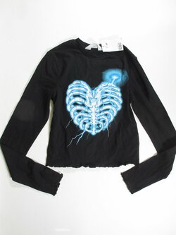 Triko dl.rukáv pro holky černé crop outlet Triko dl.rukáv pro holky černé crop outlet