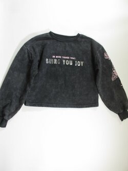 Šedá mikina pro holky crop secondhand