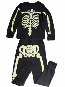 Karnevalový komplet triko a kalhoty kostlivec outlet George