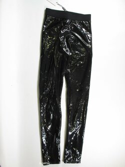 Elastáky černé leské  teplejší outlet 