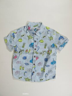 Košile pro kluky modrá s obrázky secondhand Košile pro kluky modrá s obrázky secondhand